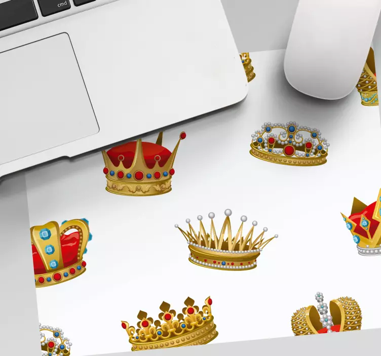 Oryginalna podkładka pod mysz kolekcja kolorowych koron - TenStickers