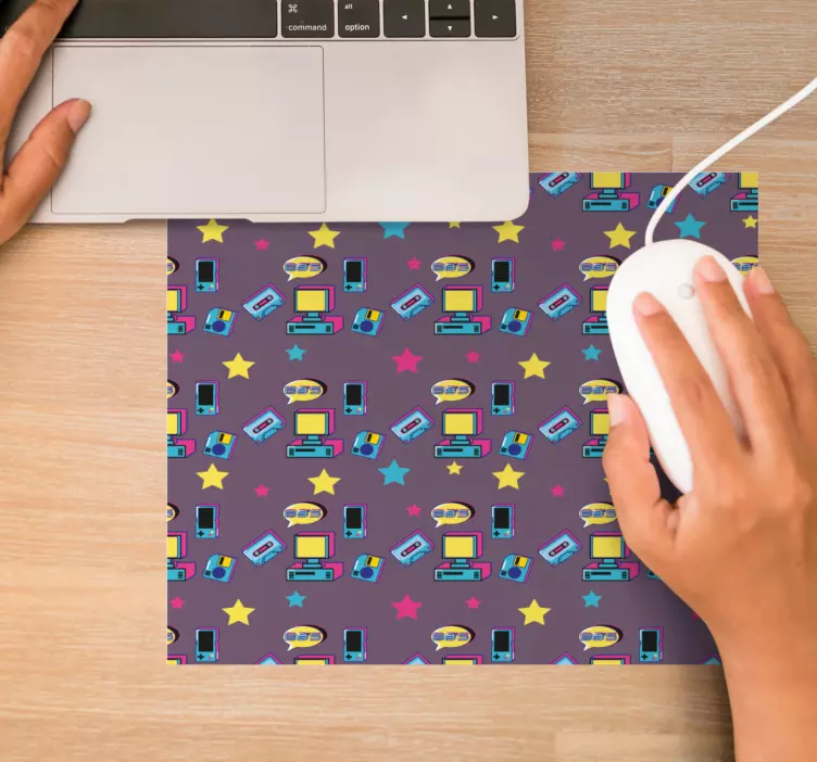 Oryginalna podkładka pod mysz kolorowe retro obiekty - TenStickers