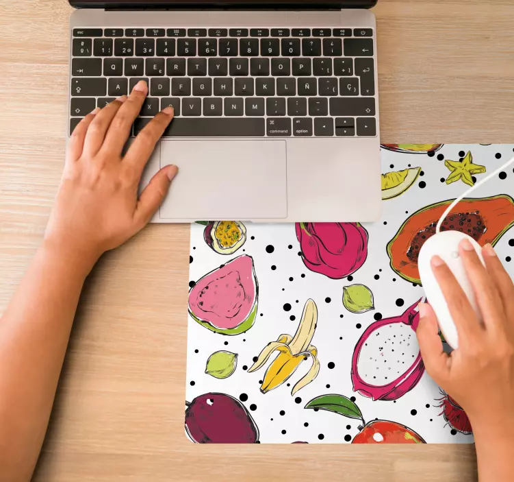 Oryginalna podkładka pod mysz kolorowe wzory owoców - TenStickers
