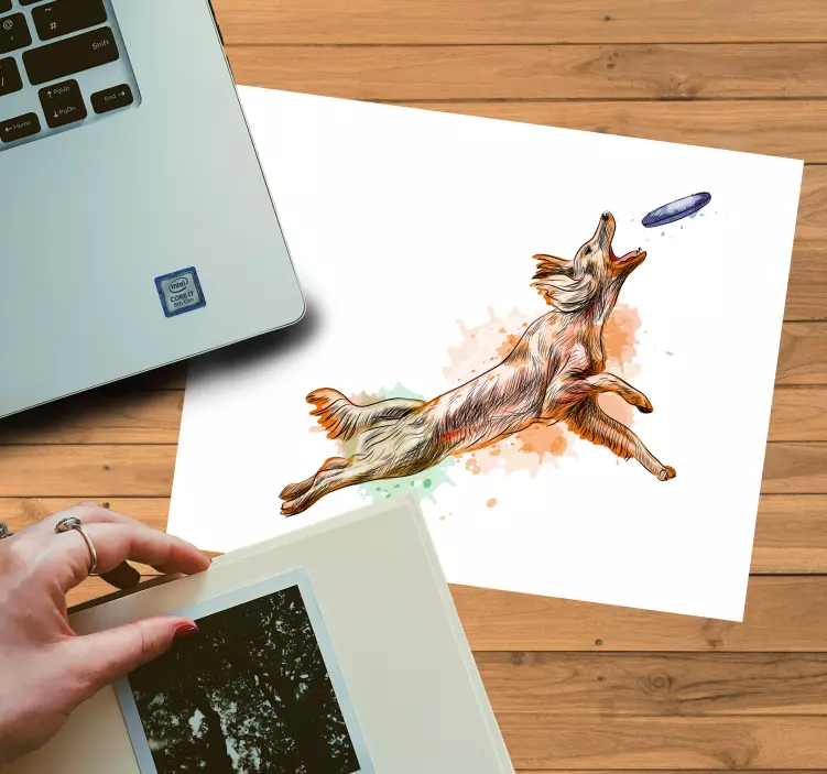 Oryginalna podkładka pod mysz Łapiący latającego psa - TenStickers