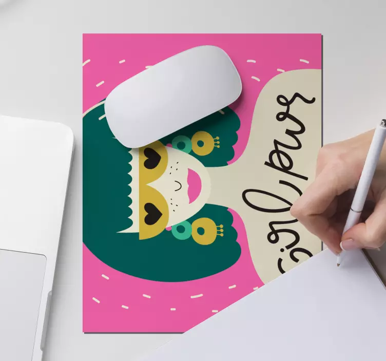 Oryginalna podkładka pod mysz odważna ilustracja kobiety - TenStickers