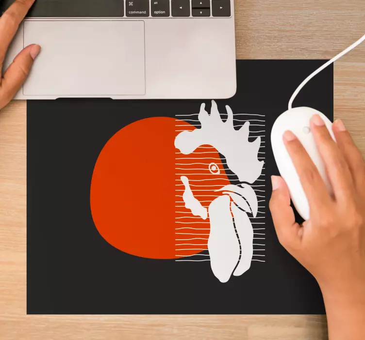 Oryginalna podkładka pod mysz odważny czerwony abstrakt - TenStickers