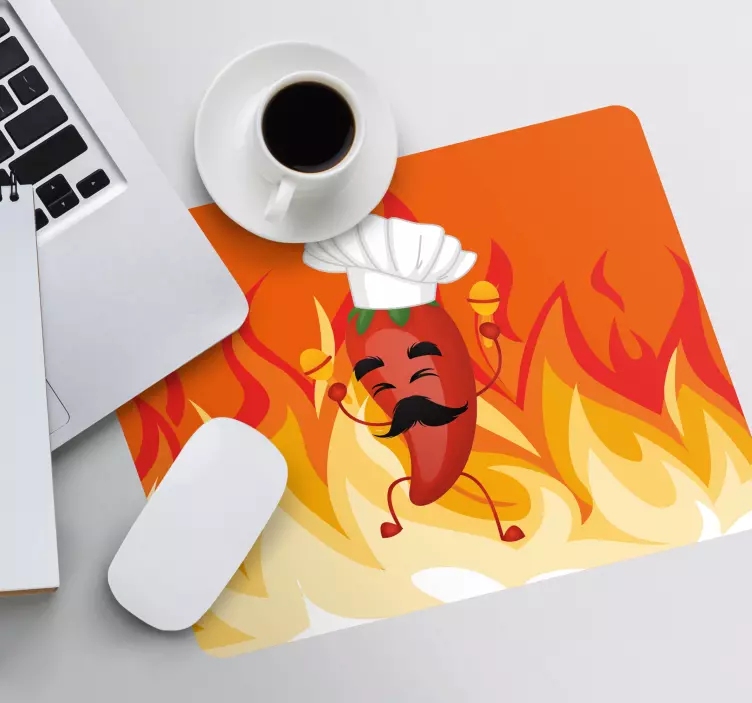 Oryginalna podkładka pod mysz Śmieszny szef papryka - TenStickers