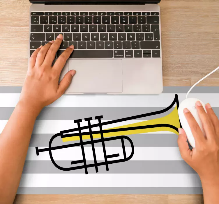 Oryginalna podkładka pod mysz stylowy instrument mosiężny - TenStickers