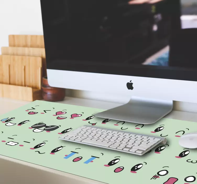 Oryginalna podkładka pod mysz twarze z wyrazami emocji - TenStickers