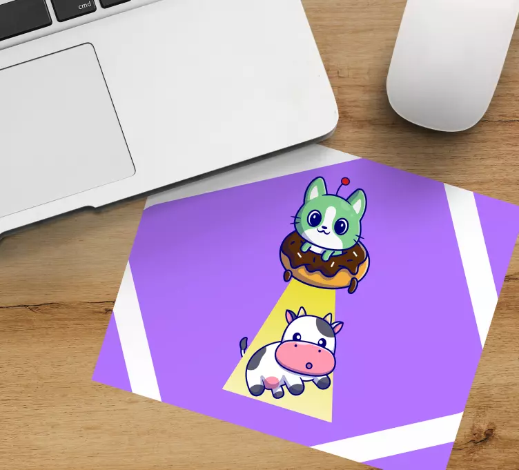 Oryginalna podkładka pod mysz urocze figurki stworzeń - TenStickers