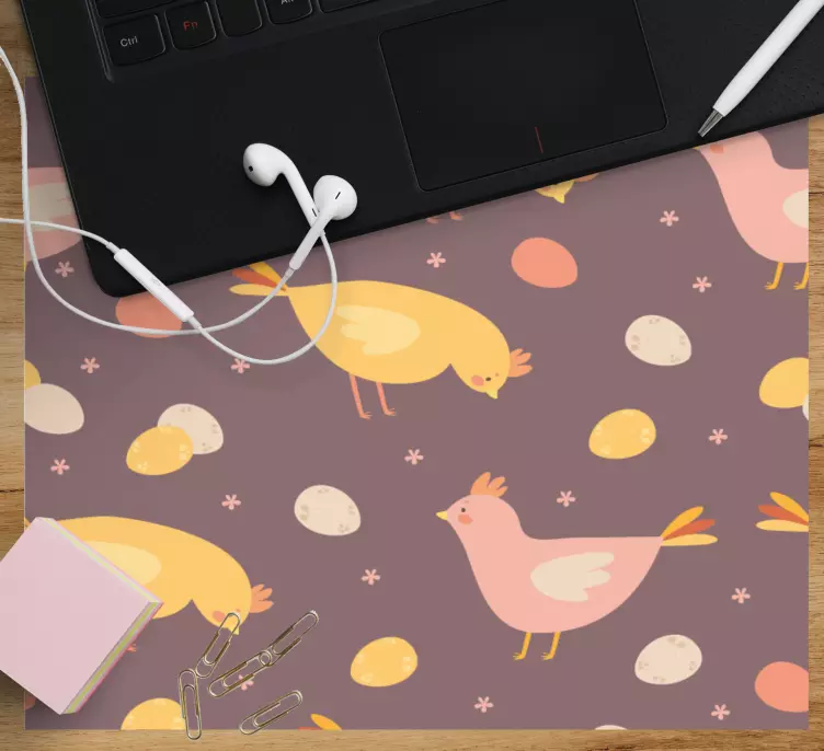 Oryginalna podkładka pod mysz urocze kurczaki i jaja - TenStickers