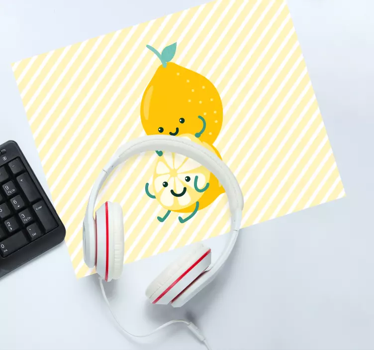 Oryginalna podkładka pod mysz urocze owocowe postacie - TenStickers