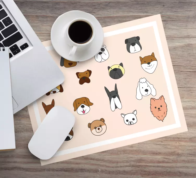 Oryginalna podkładka pod mysz urocze wyrazy stworzeń - TenStickers