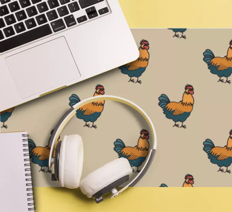 Oryginalna podkładka pod mysz w kolorowe kurczaki - TenStickers