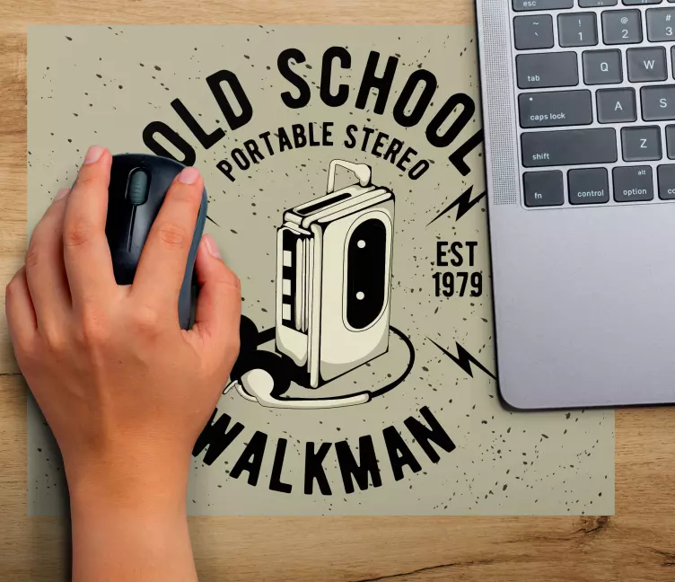 Oryginalna podkładka pod mysz walkman w stylu vintage - TenStickers