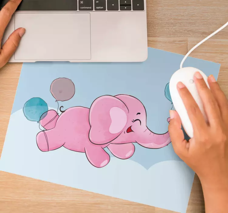 Oryginalna podkładka pod mysz wesoły balon słoń - TenStickers