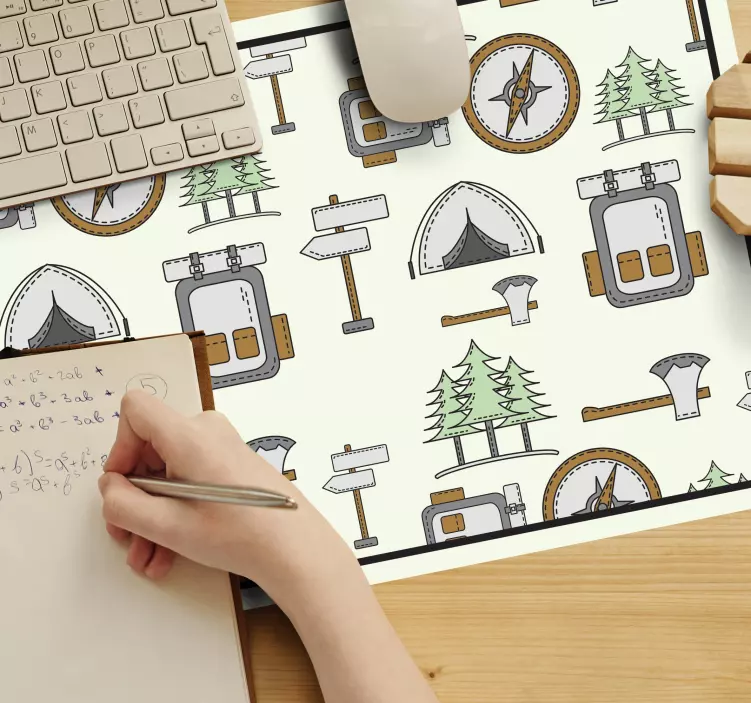 Oryginalna podkładka pod mysz wzór sprzętu kempingowego - TenStickers