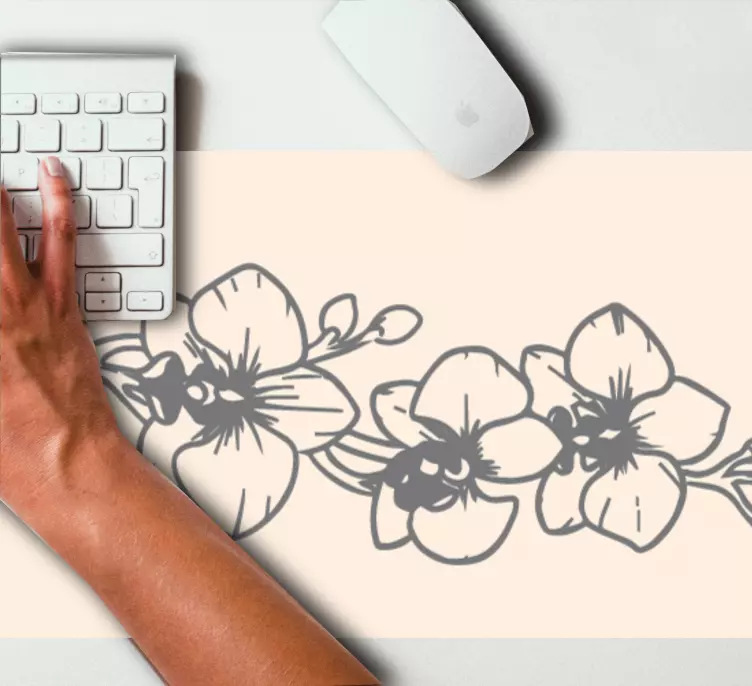 Oryginalna podkładka pod mysz wzory kwitnącej orchidei - TenStickers