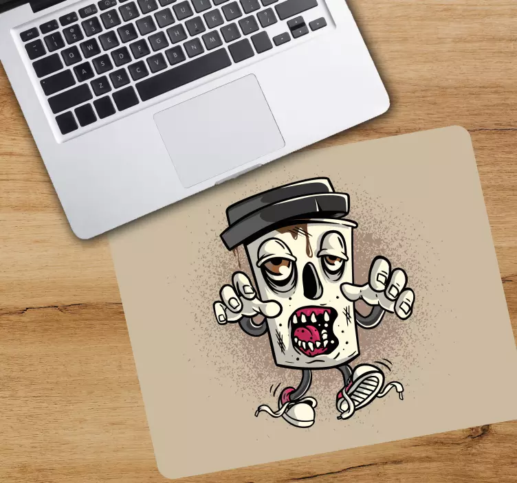 Oryginalna podkładka pod mysz z czaszką w kreskówkowym stylu - TenStickers