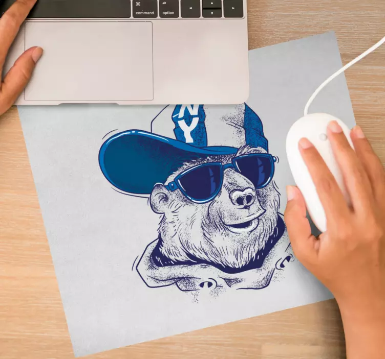 Oryginalna podkładka pod mysz z fajnym misiem - TenStickers
