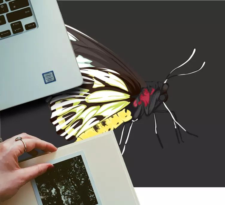 Oryginalna podkładka pod mysz z ilustracją motyla - TenStickers