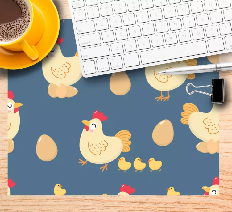 Oryginalna podkładka pod mysz z uroczym kurczakiem - TenStickers
