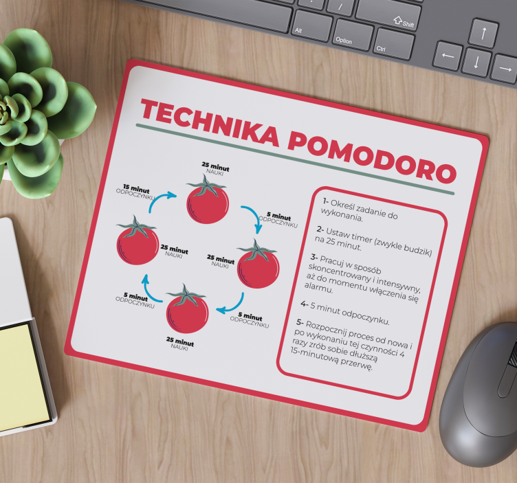 Oryginalna podkładka pod mysz technika studiowania - TenStickers