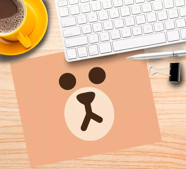 Podkładki pod mysz oryginalne Twarz misia - TenStickers