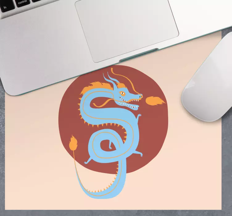 Podkładka pod mysz anime stylizowana ilustracja smoka - TenStickers
