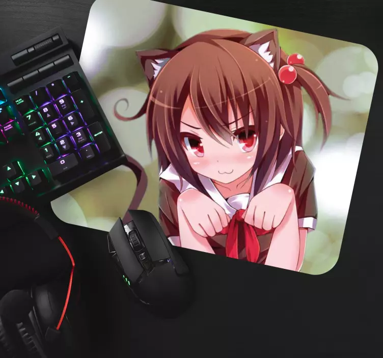Podkładka pod mysz anime z uroczym wzorem postaci - TenStickers
