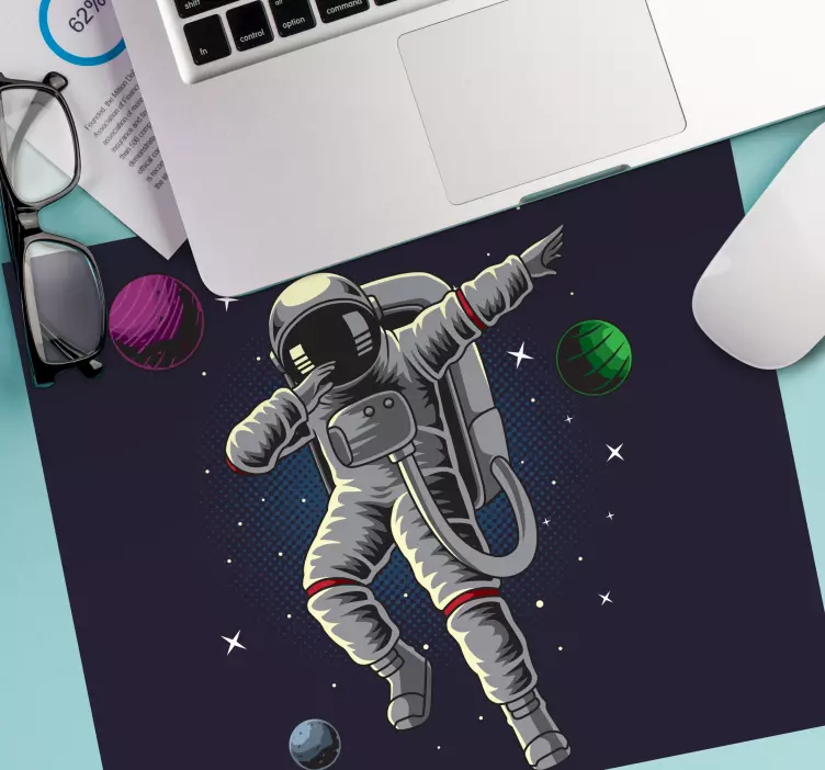 Podkładka pod mysz gamingowa astronauta w kosmosie - TenStickers