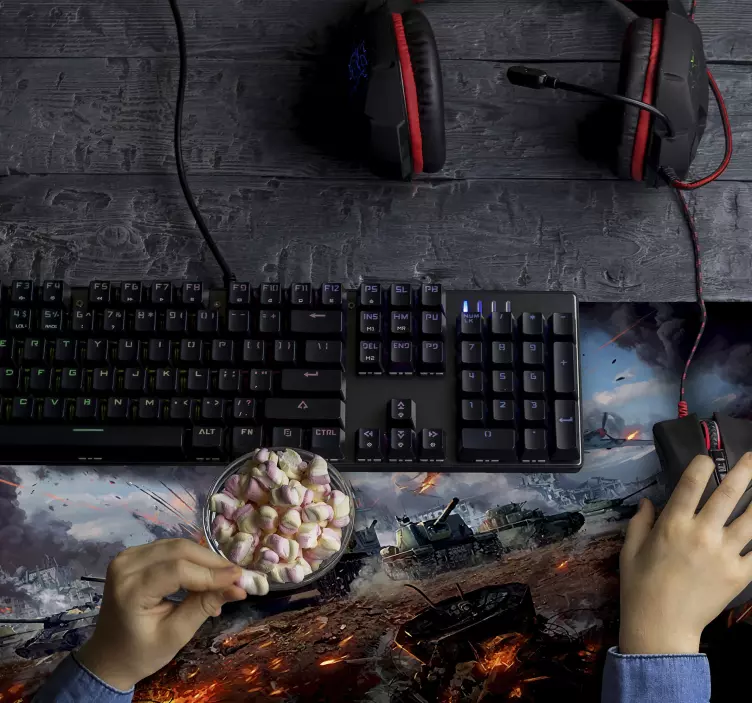 Podkładka pod mysz gamingowa eksplozjna scena bitewna - TenStickers