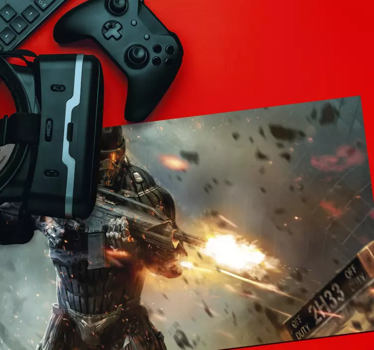 Podkładka pod mysz gamingowa futurystyczny żołnierz - TenStickers