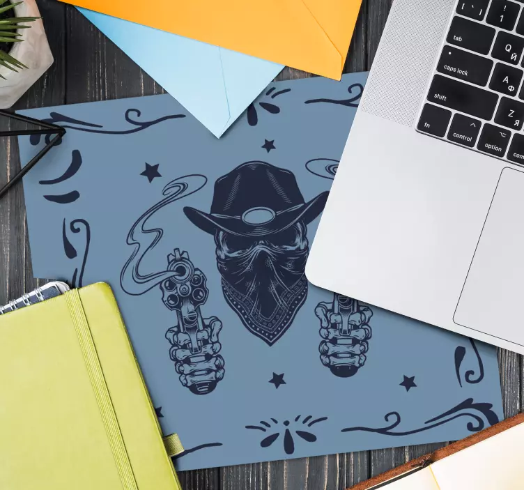 Podkładka pod mysz gamingowa ilustracja kowboja - TenStickers