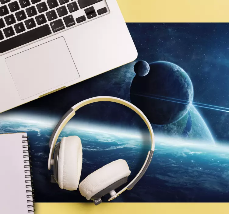 Podkładka pod mysz gamingowa kosmiczny krajobraz orbitalny - TenStickers