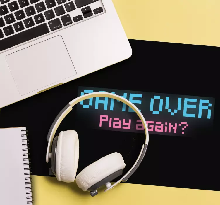 Podkładka pod mysz gamingowa retro gra wiadomość - TenStickers