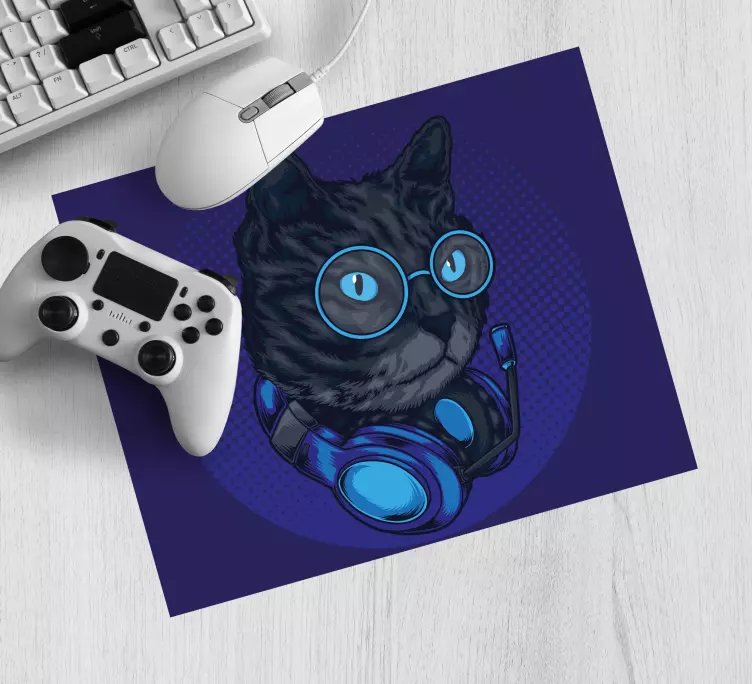 Podkładka pod mysz gamingowa słuchawki cool cat - TenStickers