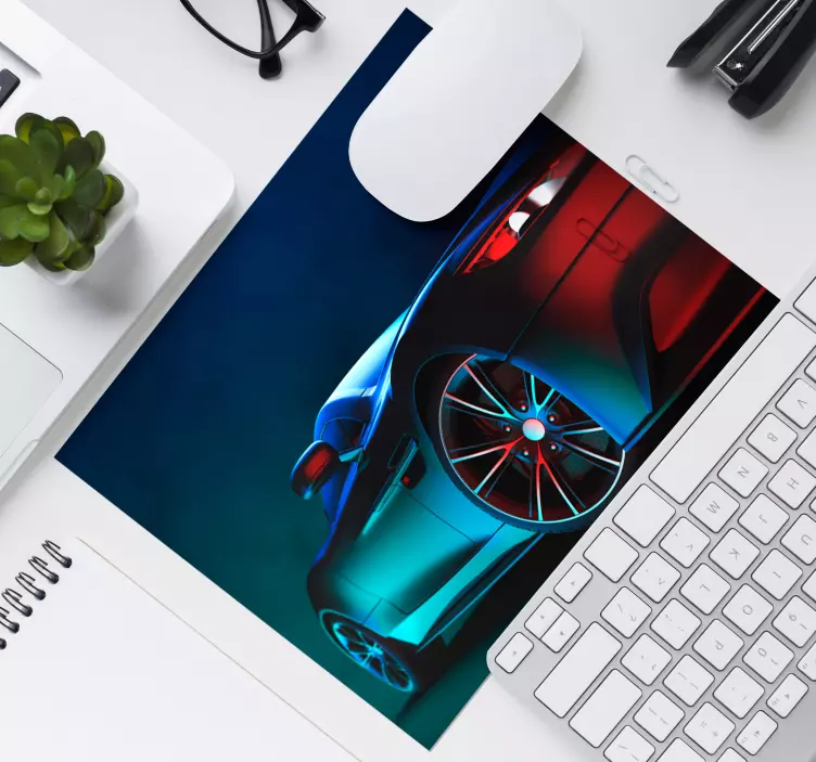 Podkładka pod mysz gamingowa stylowy widok samochodu - TenStickers