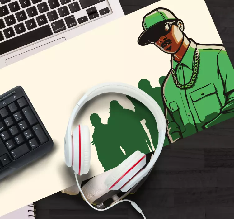 Podkładka pod mysz gamingowa sylwetka stylizowanej postaci - TenStickers