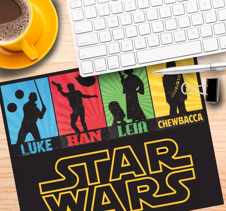 Podkładka pod mysz gamingowa sylwetki ikonicznych postaci - TenStickers