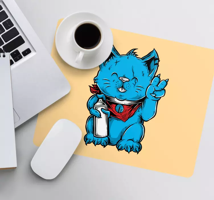 Podkładka pod mysz gamingowa uroczy kotek - TenStickers