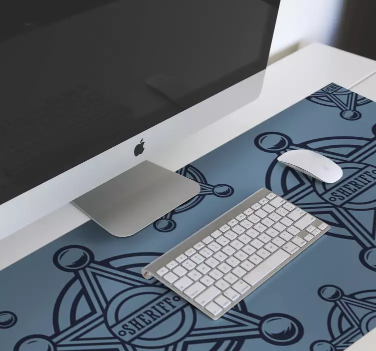 Podkładka pod mysz gamingowa wzór gwiazdy szeryfa - TenStickers