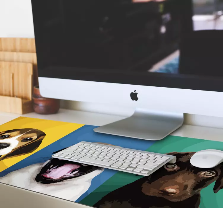 Podkładka pod mysz Kolorowe psy - TenStickers