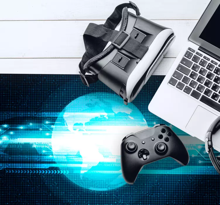 Podkładka pod mysz mapa świata ilustracja świecąca - TenStickers