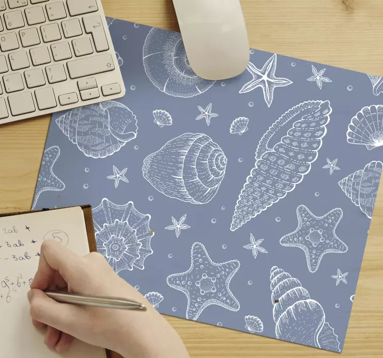 Podkładka pod mysz morskie życie morskie i muszle - TenStickers