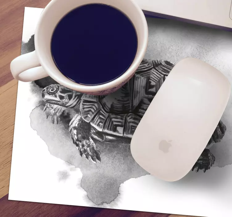 Podkładka pod mysz vintage żółw - TenStickers