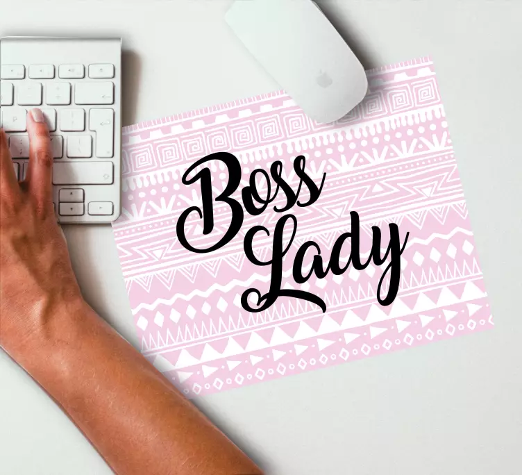 Podkładka pod mysz z tekstem inspiracja dla szefowej - TenStickers