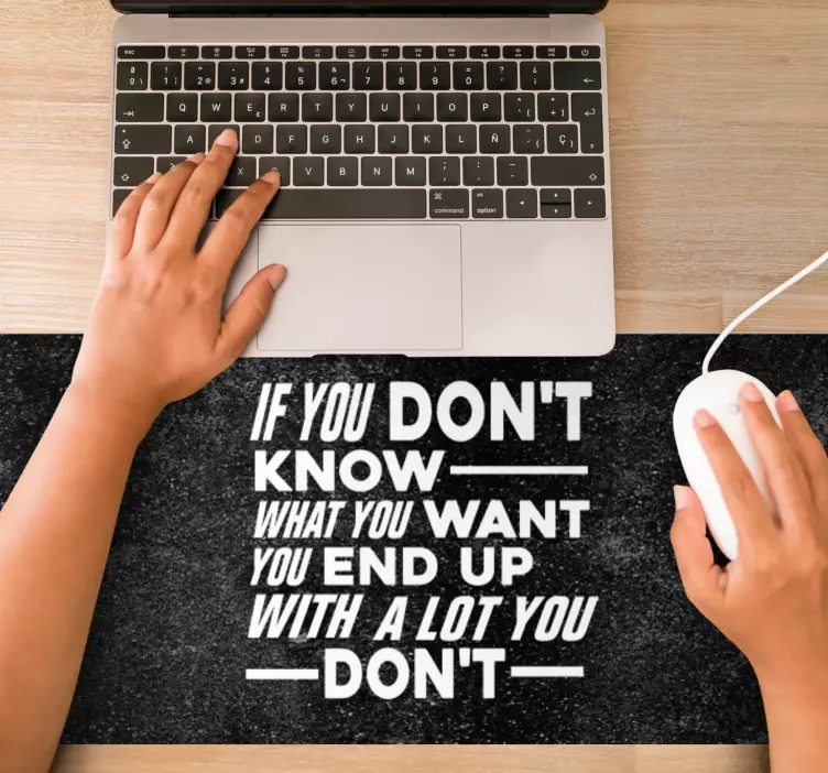 Podkładka pod mysz z tekstem inspirujące rady życiowe - TenStickers
