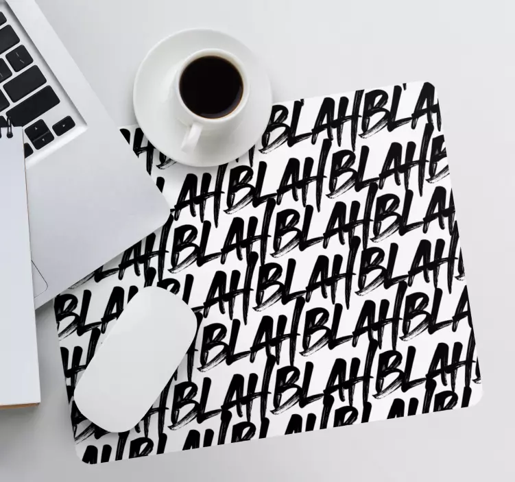 Podkładka pod mysz z tekstem wyrazisty tekst - TenStickers