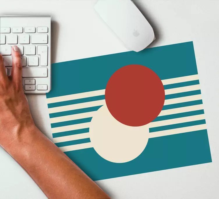 Podkładka pod mysz z wzorami geometryczna kompozycja kołowa - TenStickers
