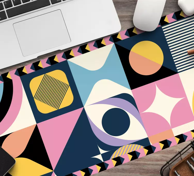 Podkładka pod mysz z wzorami kompozycja geometryczna - TenStickers