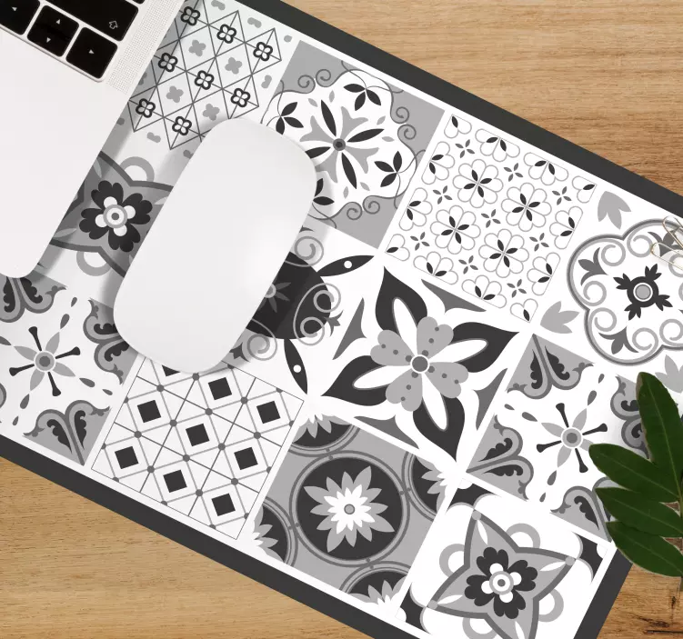Podkładka pod mysz z wzorami kwiatowe wzory geometryczne - TenStickers