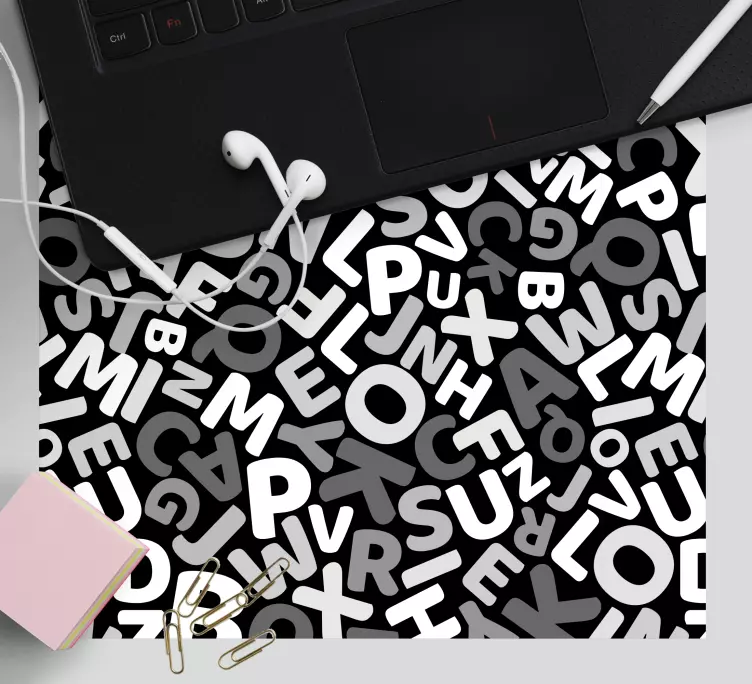 Podkładka pod mysz z wzorami litery w abstrakcyjnym stylu - TenStickers