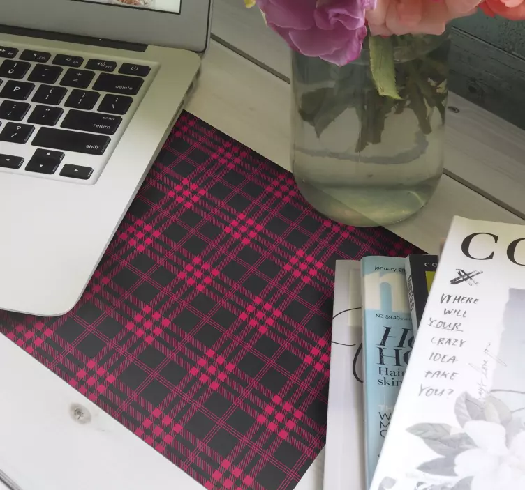 Podkładka pod myszkę wzory świąteczna szkocka krata - TenStickers